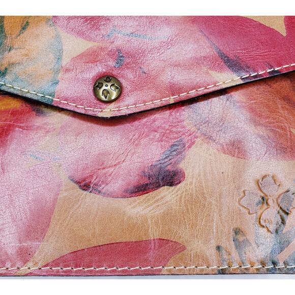 PATRICIA NASH Women's Leather Envelope Clutch Purse Floral Spring Multicolor GUC - Picture 14 of 16
